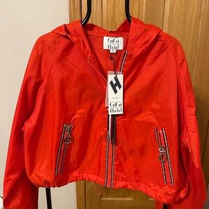 GIGI HADID x Tommy Hilfiger Cropped Anorak Jacket Raincoat Size M
